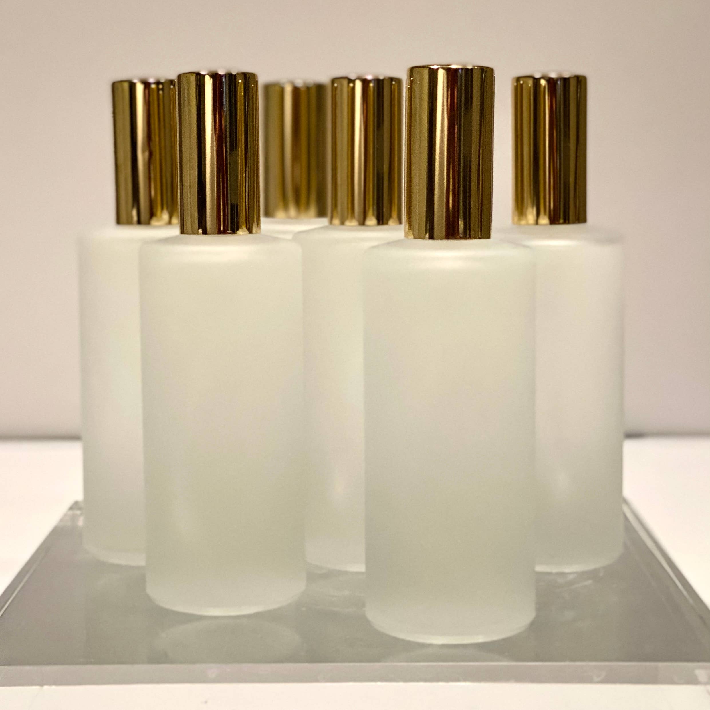 Body Mist Spray | Gold Top | Private Label Custom Scents: Lavender / Frosted glass