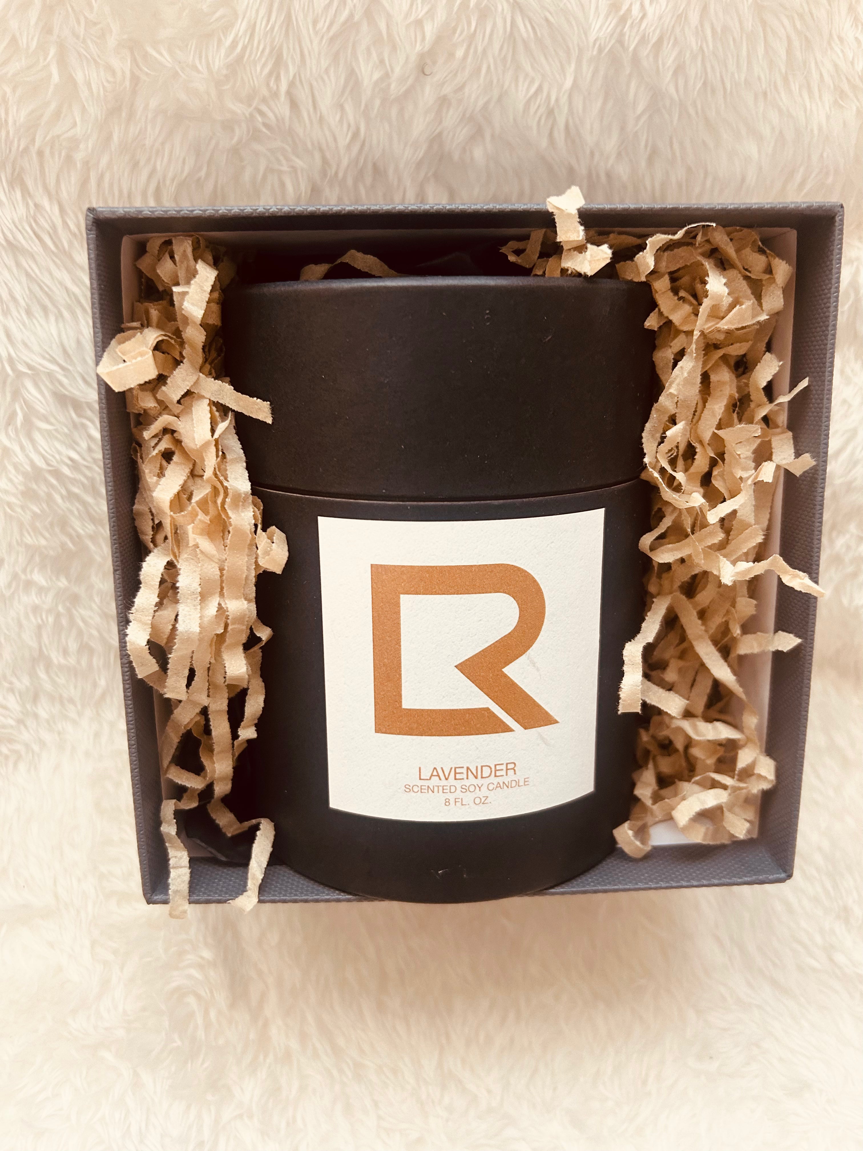 Gifting Packaged Lavender Candle